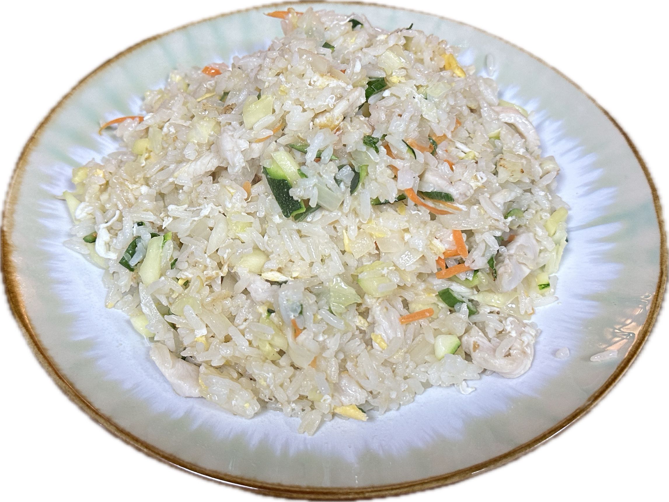 Arroz con pollo y verdura